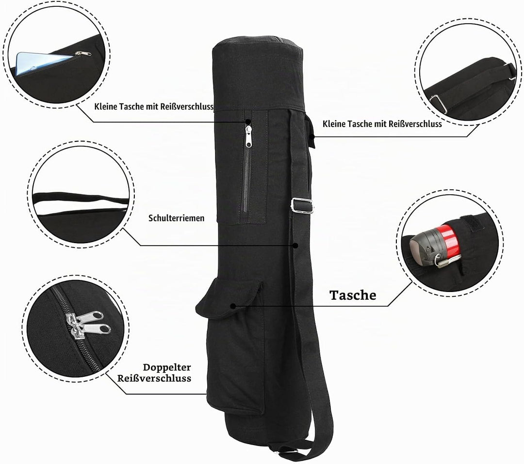 Nizirioo Yogatasche mit Nassfach und Flaschentasche multifunktionale Gym-Tasche, verstellbarer Schul