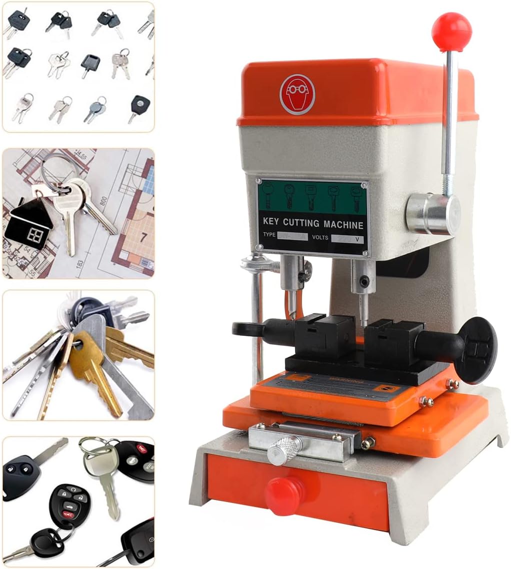 CDZHLTG Schlüsselkopiermaschine, 120W Professionelle Universal Schlüsselfräsmaschine Säulenbohrmasch