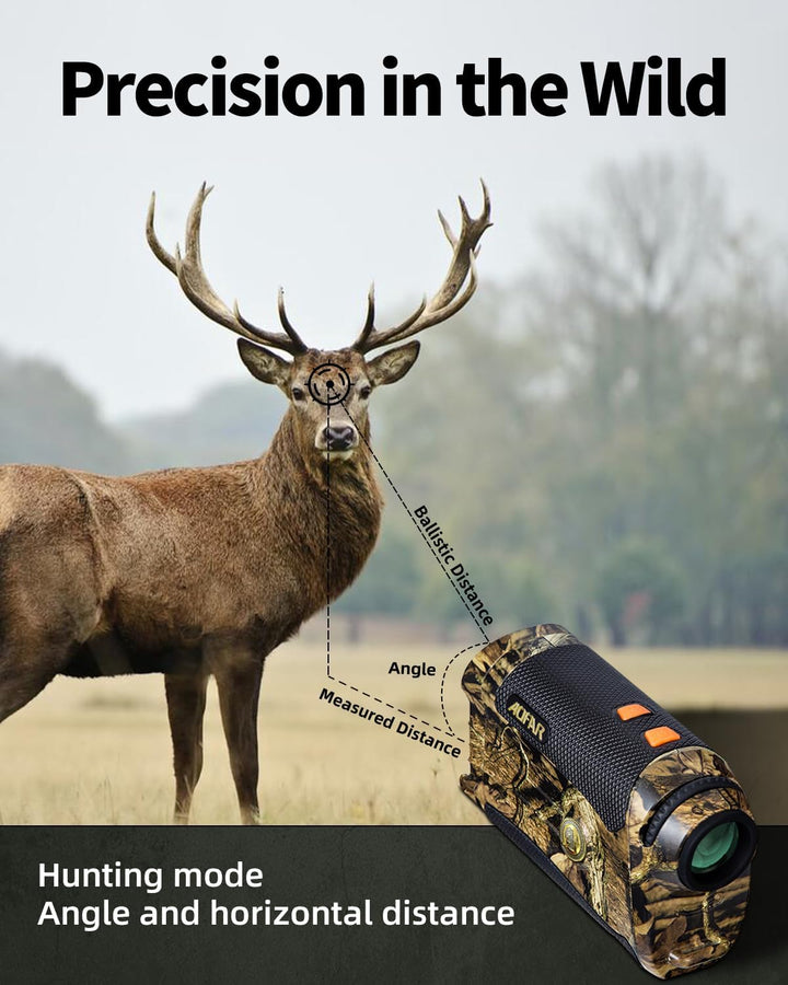AOFAR HX-1200T Entfernungsmesser Jagd 5-1200 Meter, Winkel und horizontalem Abstand, Wasserdichter T