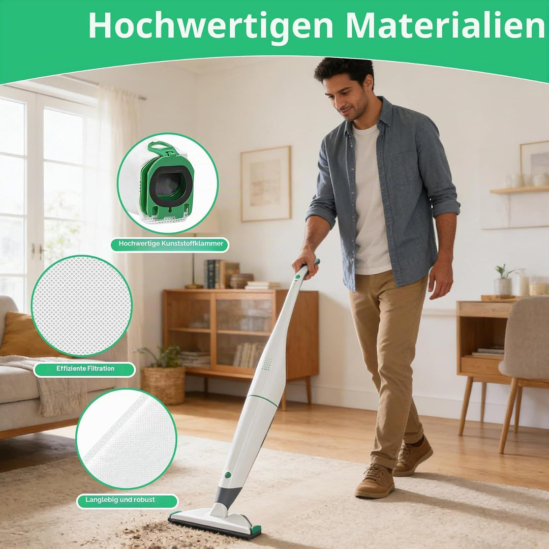 14 Stück Staubsaugerbeutel, Staubbeutel für Vorwerk Kobold VB100 FP 100 Premium Filtertüten mit 4 Mo