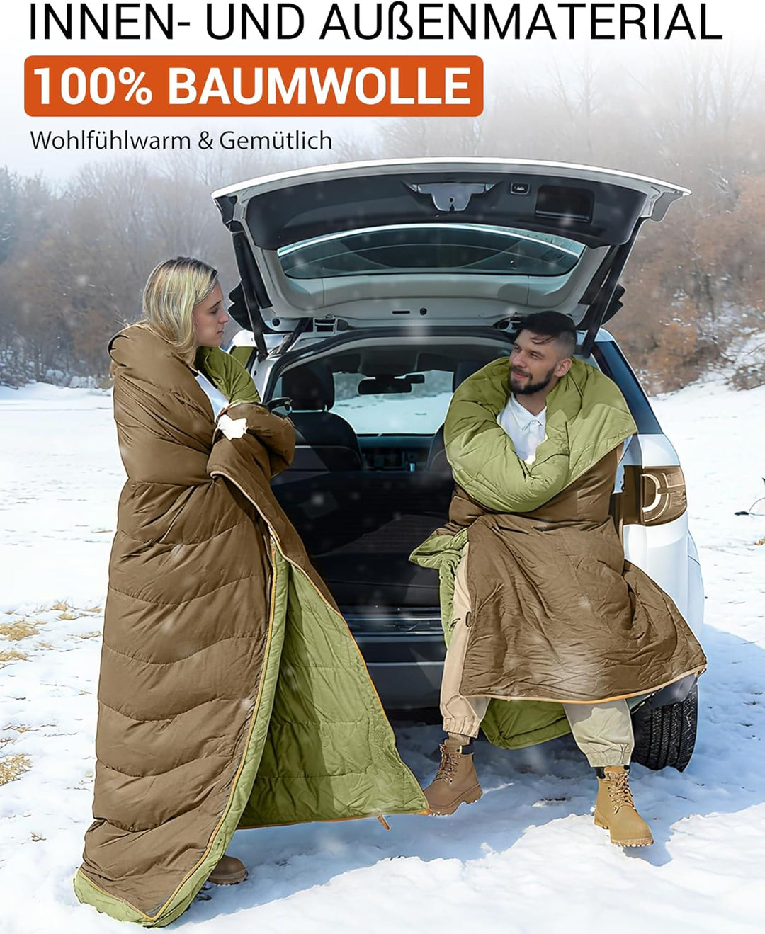 KingCamp Daunen Schlafsack Erwachsene,Warmer Leichter Winter Schlafsack 4°C bis -20°C，100% Baumwollg