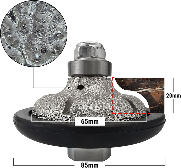 NBB Diamant-Profilscheibe Diamantfräser Fräsbohrer Trennreibahle Profilierungs-Bit für Porzellan Fli