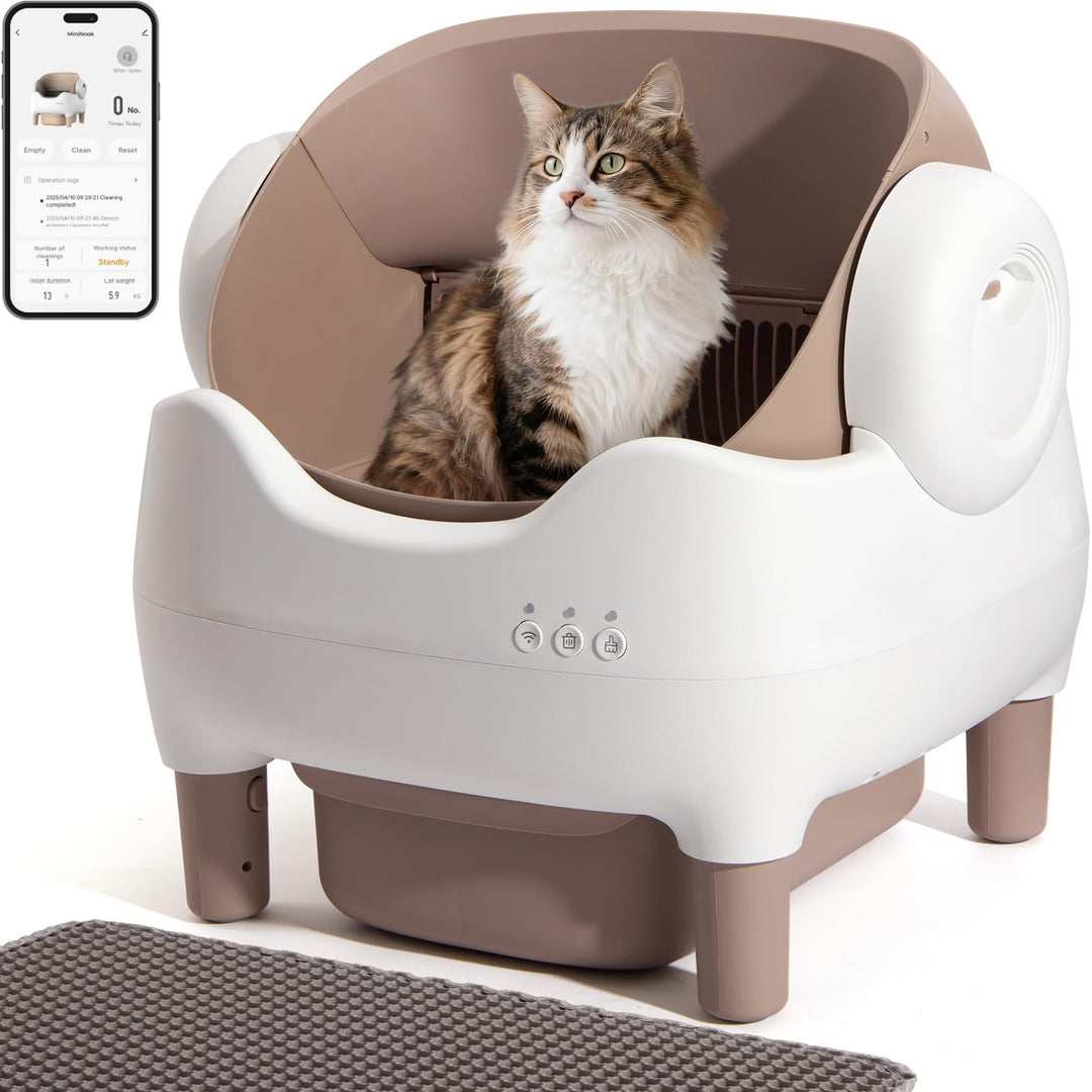 Fsitego Katzenklo Selbstreinigend: Automatische Katzentoilette mit App-Steuerung – Elektrische Katze