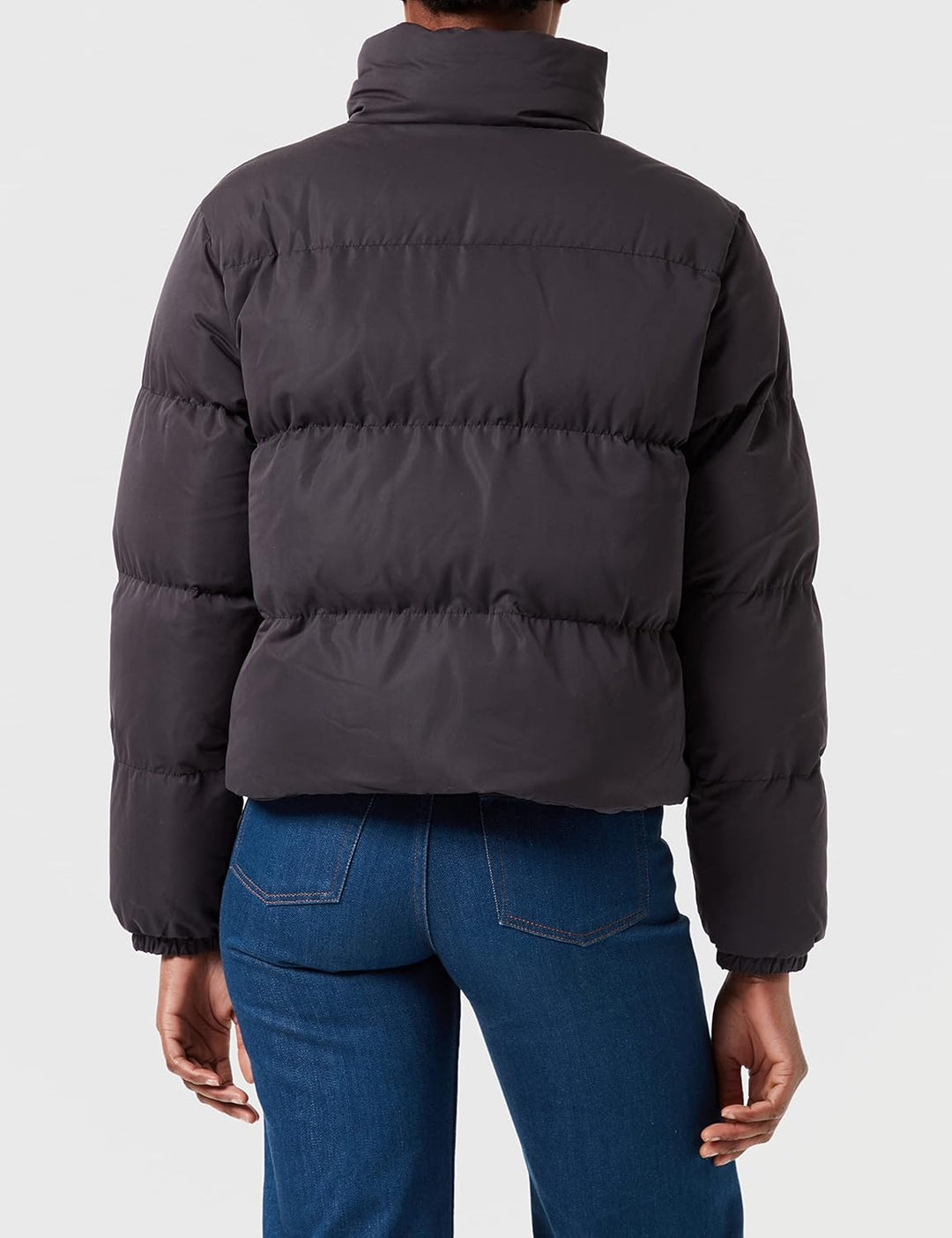 Urban Classics Damen Ladies Short Peached Puffer Jacket Jacke M Schwarz, M Schwarz