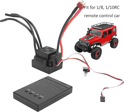 Alomejor RC Wasserdichtes ESC 120A Brushless ESC Fernbedienung Auto Brushless ESC mit Programmierkar