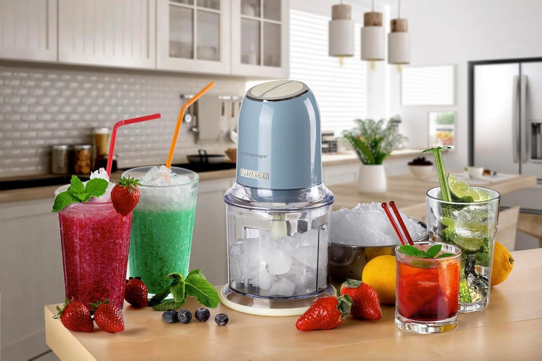 Ariete Vintage 438, Retro Elektrischer Gemüse- und Ice-Crusher mit 2 Geschwindigkeitsstufen, 4 Edels