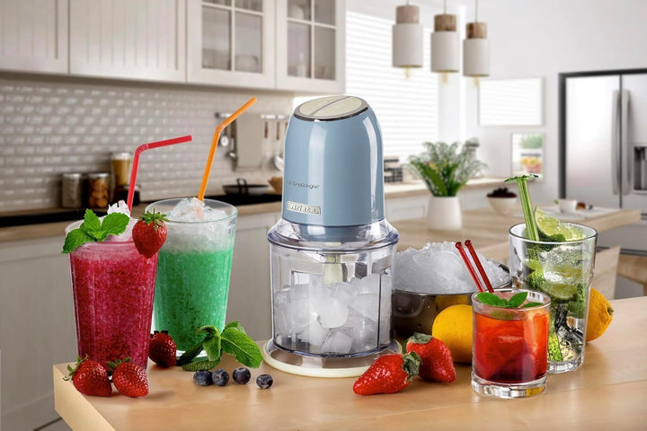 Ariete Vintage 438, Retro Elektrischer Gemüse- und Ice-Crusher mit 2 Geschwindigkeitsstufen, 4 Edels