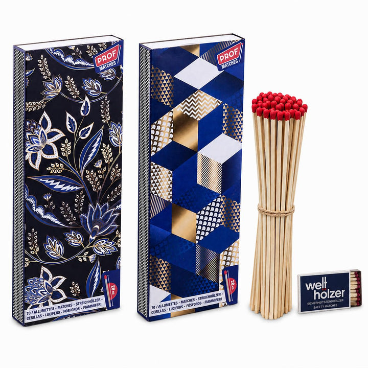 🔥 2 Jumbo Streichholzschachteln XXL 28cm extra lang für Kamin/Feuer Motive: 2x70er Packungen Kaminan