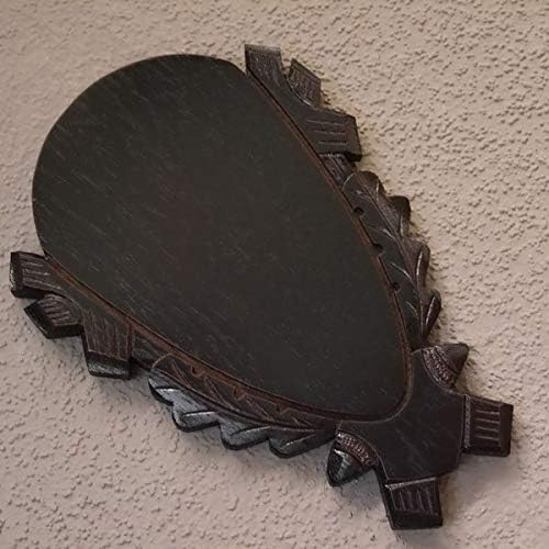 Trophäenschild geschnitzt Damhirsch Rothirsch Hirsch Geweih Hirschgeweih AF H25 cm