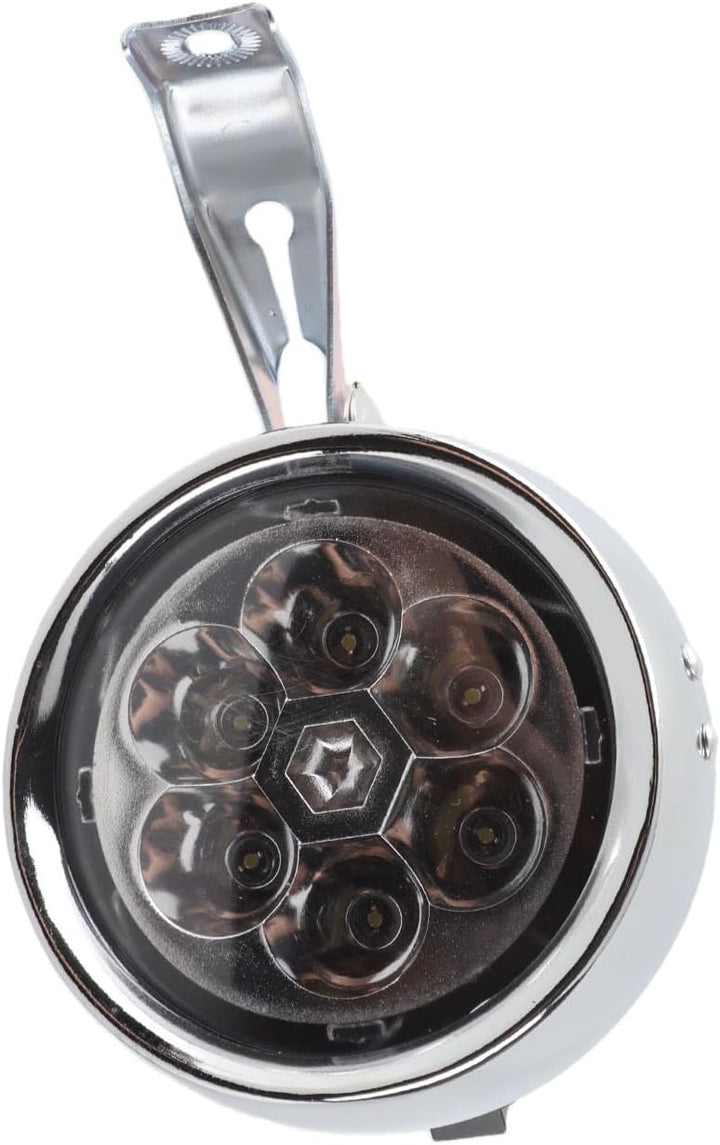 Vintage-Frontleuchte, Metall-Retro-Fahrradscheinwerfer mit 6 LED-Lampen, 160-Grad-Sichtbarkeit, Rege