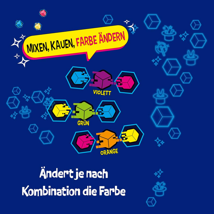 Chupa Chups Magic Cubes, Bubble Gums in Würfel-Form, ändern beim Kauen die Farbe, Vorratspackung ent