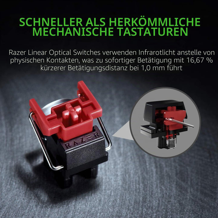 Razer Huntsman Mini Opto-Mechanical RGB Gaming Tastatur Red Switch US-Layout Klassisches Schwarz Lin