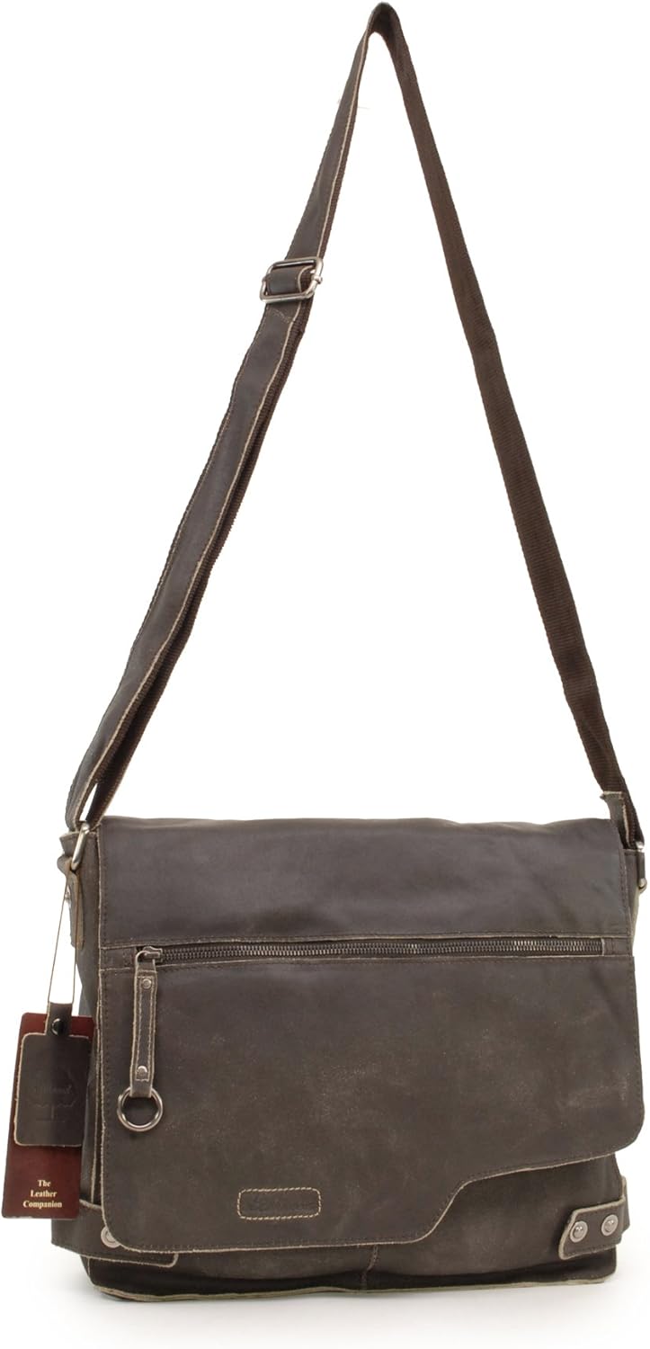 Ashwood -Leder - Umhängetasche/Schultertaschen/Arbeitstasche CAMDEN Braun, Braun