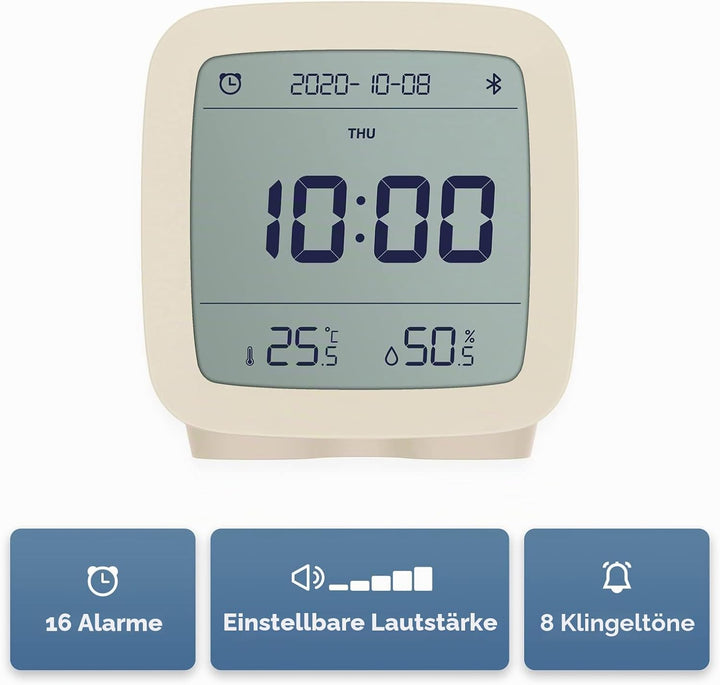 qingping Bluetooth Wecker, Funktioniert mit Mi Home (Alle Einstellungen nach App), Digitaler Smart W