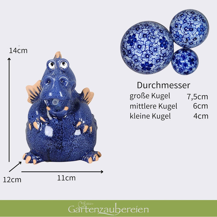 Storm's Gartenzaubereien Miniteich Set - Holzkiste mit Aufsatz Teich Becken für Wasserspeier Drache