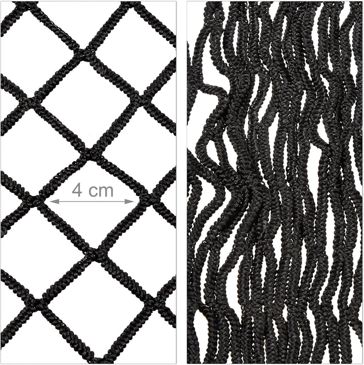 Relaxdays Anhängernetz, Gepäcknetz, dehnbar bis 3x2 Meter, schwarz 1, 1