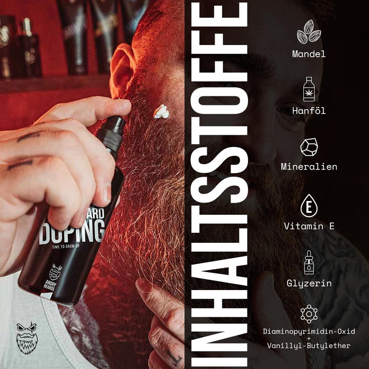 Angry Beards Grow Oil Bartwuchsmittel - Serum, Fördert Bartwachstum | Enthält natürliche Öle, Vitami