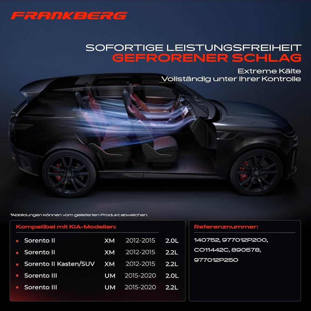 Frankberg Klimakompressor Klimaanlage Kompatibel mit Sorento II XM 2.0L 2.2L Diesel 2012-Heute Soren