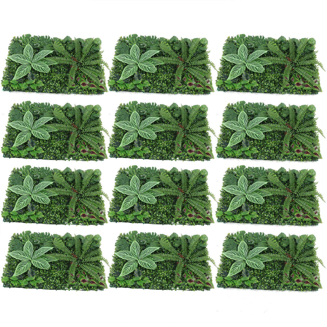 12 Stück Künstlich Hecke Kunstpflanzen Rasen Wand Künstlich Hecke Wand Panels Gartendekor 60 * 40 cm