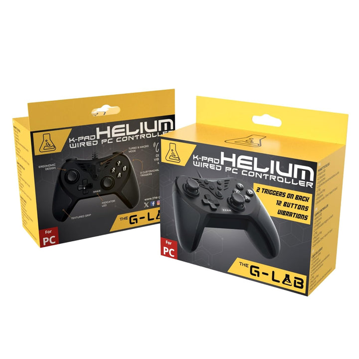 THE G-LAB - K-Pad Helium - PC Controller & PS3 mit USB - Gamepad PS3 für Gaming mit integrierter Vib