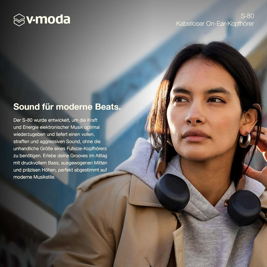 V-MODA S-80 KABELLOSER KOPFHÖRER UND Lautsprecher-System. Schlankes und stylisches Design. Personali