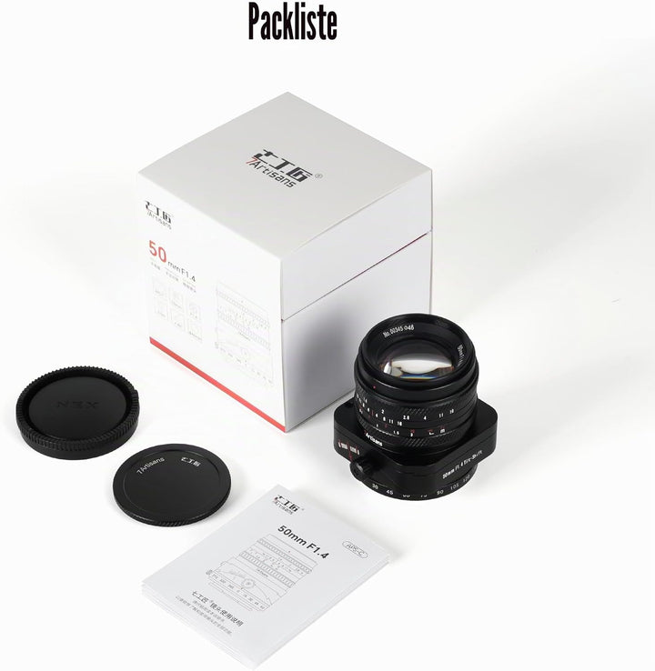 7artisans 50mm F1.4 Tilt Shift Objektiv Halbformat APS-C Grosse Blende Prime Neigen Kamera Objektiv