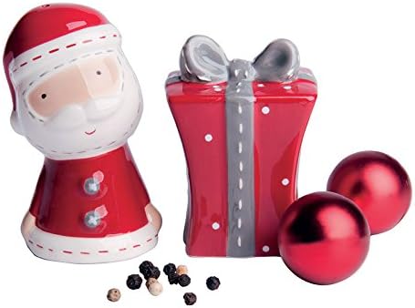 Excelsa Xmas Country Style Set Salz/Pfeffer, Keramik, Rot