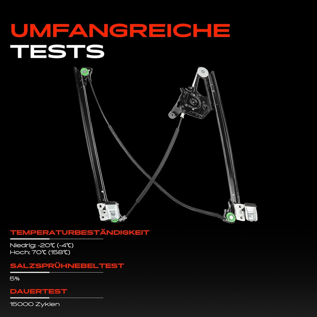 Frankberg Elektrisch Fensterheber ohne Motor Vorne Rechts Kompatibel mit Galaxy WGR A-l-h-a-m-b-r-a