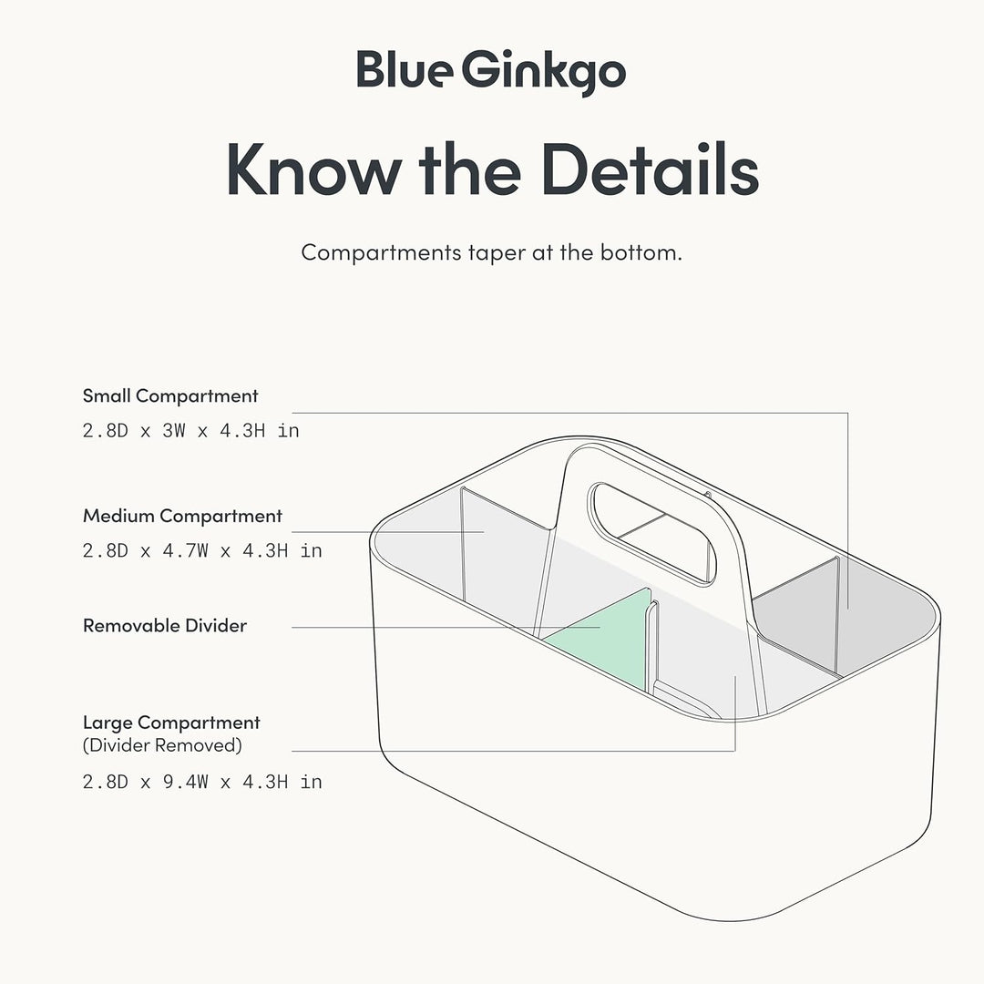 BLUE GINKGO Stapelbarer Organizer-Caddy – Tragbare Aufbewahrung aus Korea für Bad, Büro, Bastel- ode