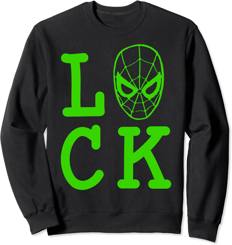 Marvel Spider-Man Large Luck Text Sweatshirt