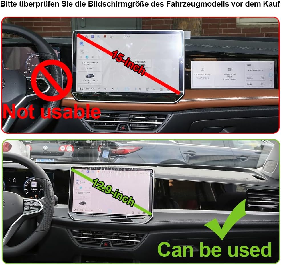 Auto Handyhalterung für Volkswagen Passat Auto Zubehör [Nur Kompatibel 2024-2025 VW Passat B9 12,9-Z