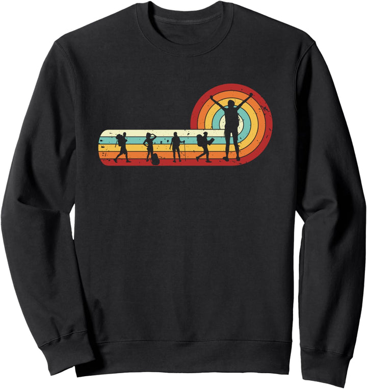 Retro Trekking Bergwandern Hiking Wanderer Wandern Sweatshirt