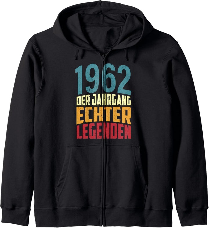 Vintage 62nd Birthday Man Woman 62 Years 1962 Decorative Kapuzenjacke