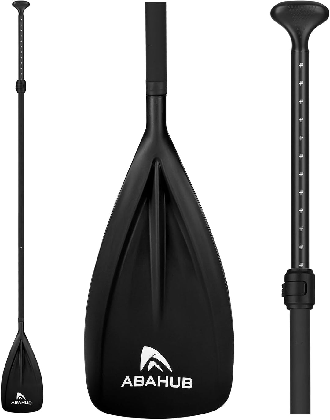 Abahub SUP Paddel 3teilig Stand Up Teleskoppaddel 173-213cm Aluminium mit PU Beschichtung für SUP Bo