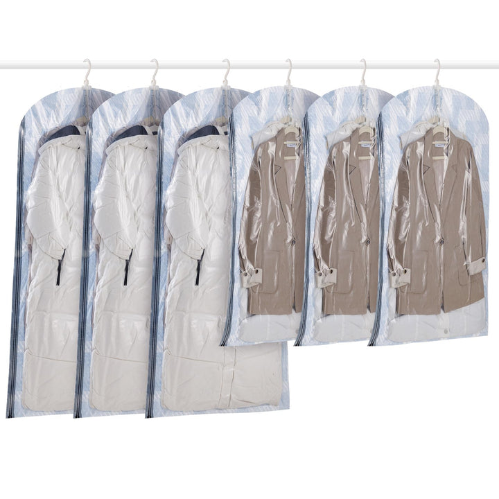 TAILI Hängende Vakuumbeutel für Kleidung, 6 Packungen (3 Lange 135x70cm & 3 Kurze 105x70cm), Vakuumi