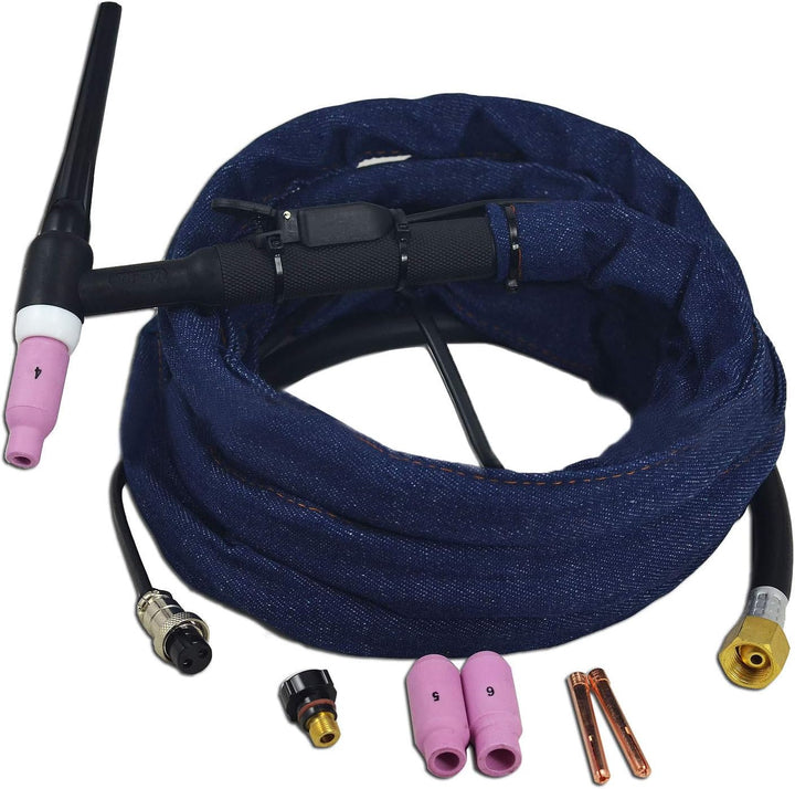 RIVERWELD WP-17 SR-17 12 Fuss 150Amp Luftgekühlte WIG Schweissbrenner Schlauchpaket mit Cowboy Abdec