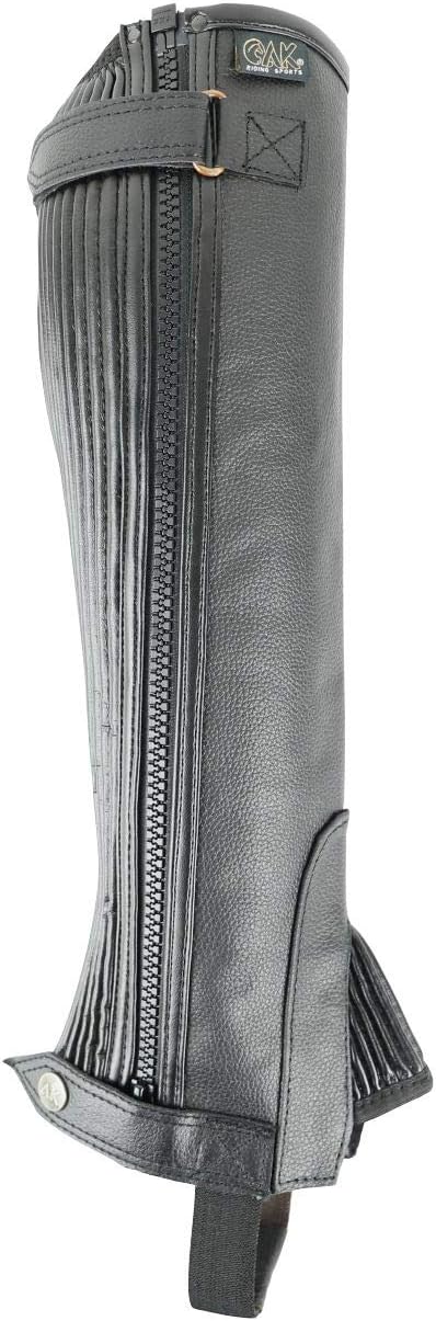 AK Thunder Reithalbchaps aus Leder Schwarz XXXL, 3XL Schwarz