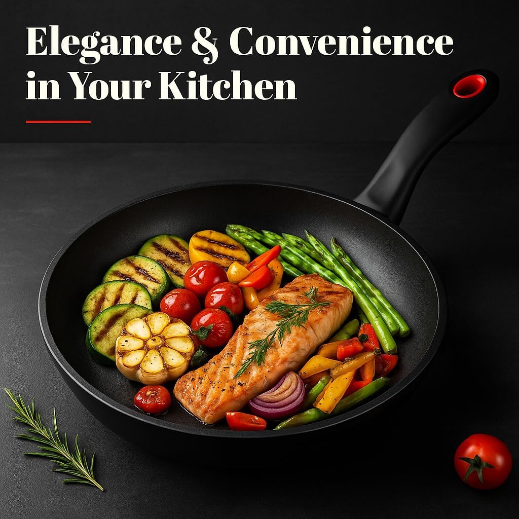 WECOOK! Ecostone Bratpfanne 24 cm, Antihaftbeschichtung XYLAN Plus Ökologisch PFOA-frei, Geschmiedet