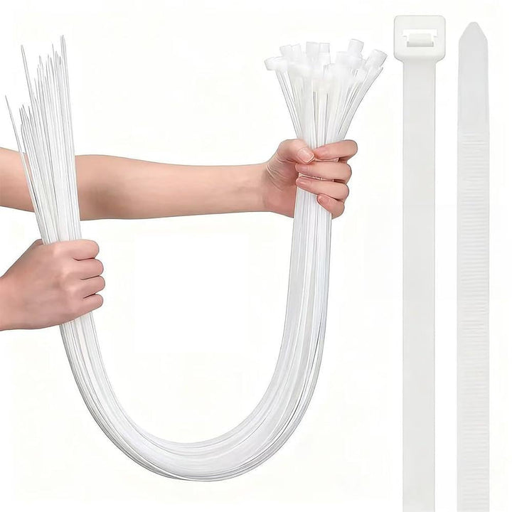 100 Stück Grosse lange Kabelbinder 450 mm x 10 mm, UV-Beständig ultra starke Kabelbinder mit 100 kg