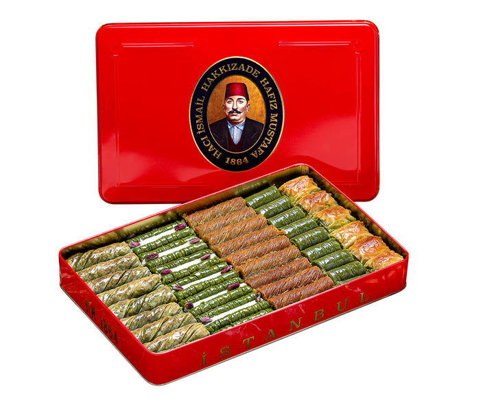 Hafiz Mustafa 1864 Istanbul Baklava Gebäckdose – Gebackene Baklava Dessertsnacks aus frischen Phyllo