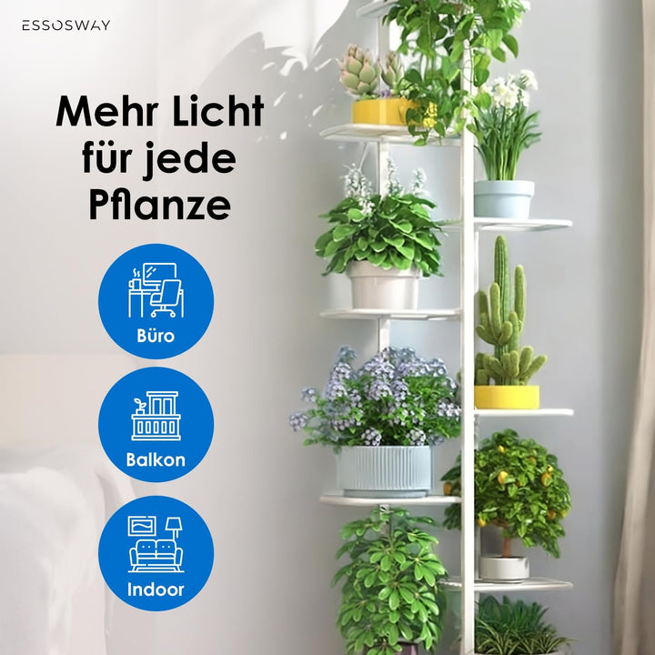 ESSOSWAY Blumenständer Pflanzenständer - Indoor - Pflanzenregal Blumentreppe Blumenregal Metall - 8
