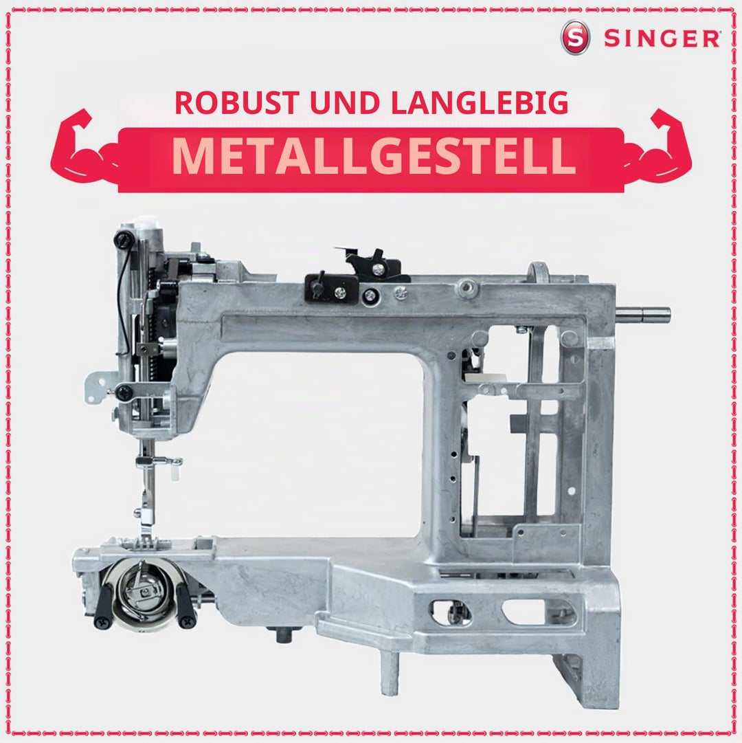 Singer Nähmaschine 1409 für Anfänger - 15 Nähvorgänge, 4-Stufen-Öse, Stichlängeneinstellung und eins