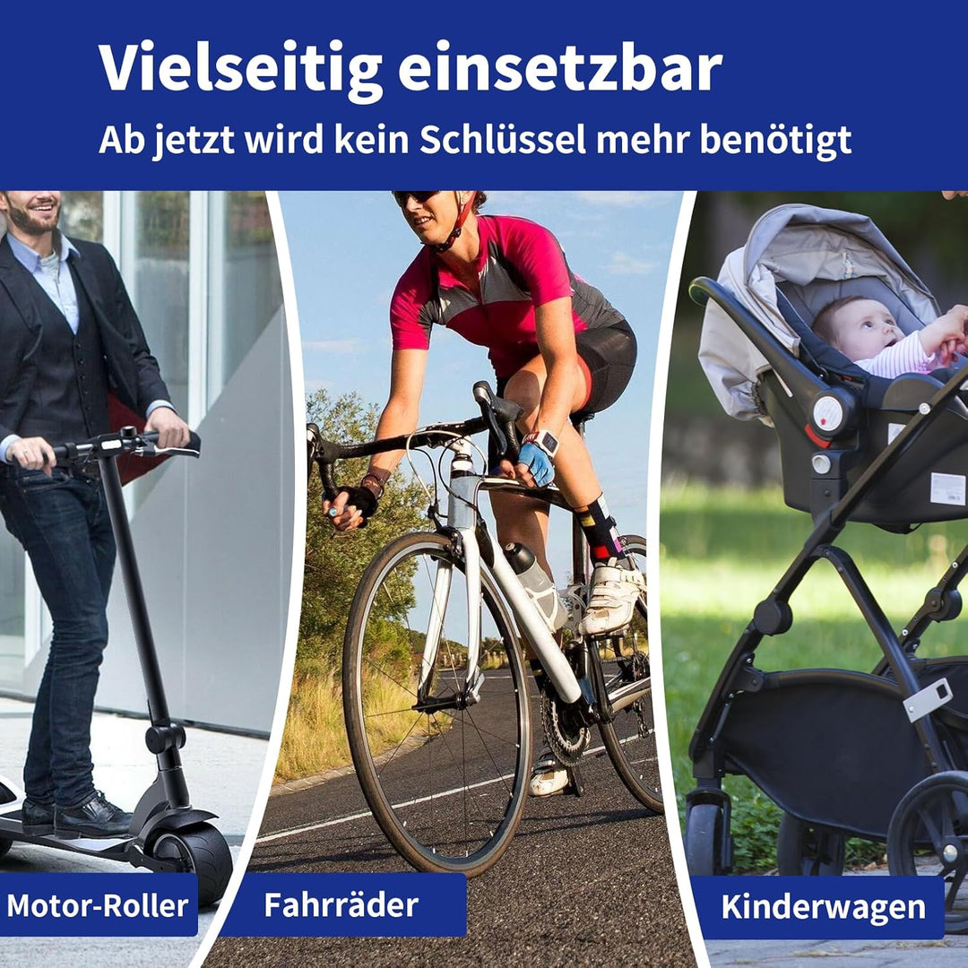 Faltschloss Fahrrad, 90cm Zahlenschloss mit 24 PCS Reflektierende Speichen Faltschloss legierter Sta