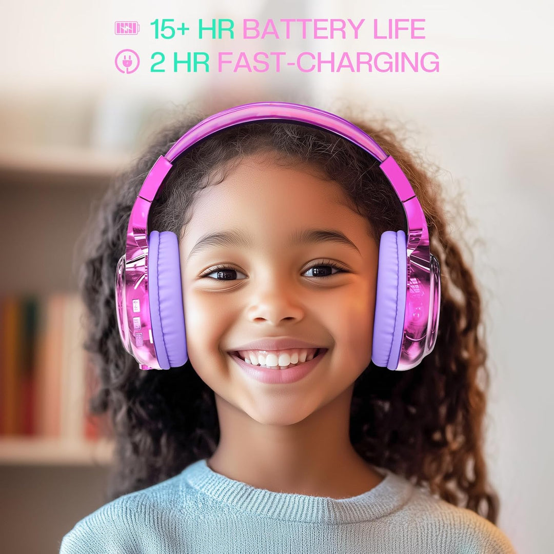 JYPS Bluetooth Kopfhörer Kinder, Kabellose Kopfhörer Bluetooth Kinder Over Ear, Kopfhörer Kinder Blu