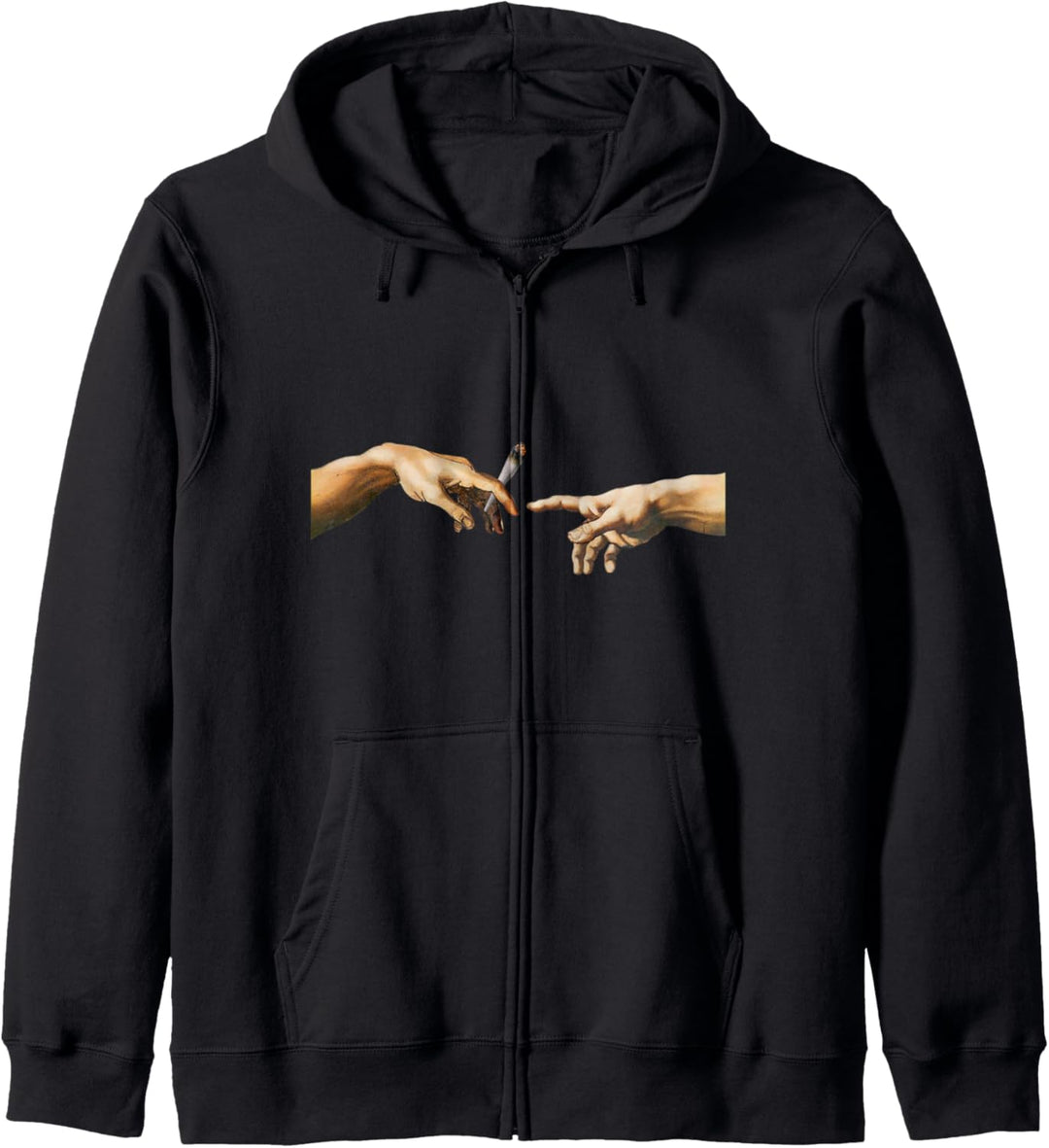 420 Michelangelo Touch Of God Funny Joint Weed Marijuana 420 Kapuzenjacke