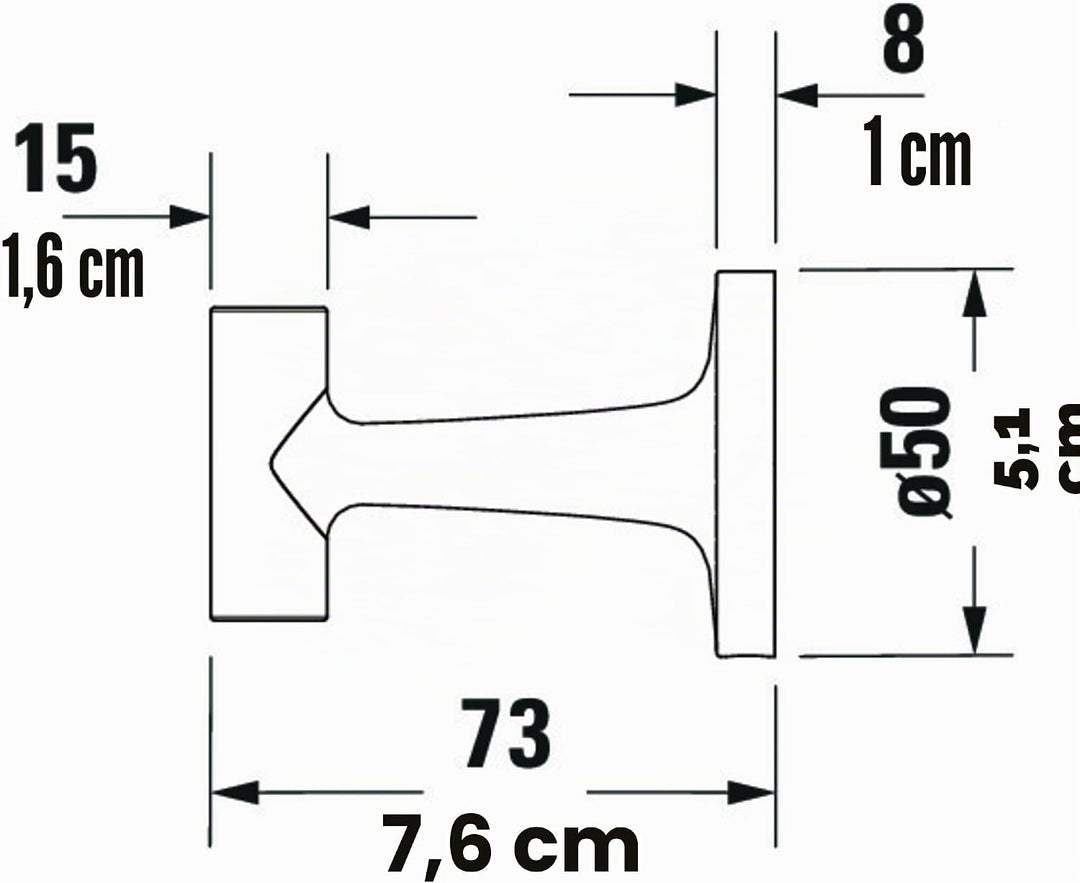 Duravit Starck T Handtuchhaken, Messing, Chrom, one size für 1 Handtuch Chrom, für 1 Handtuch Chrom