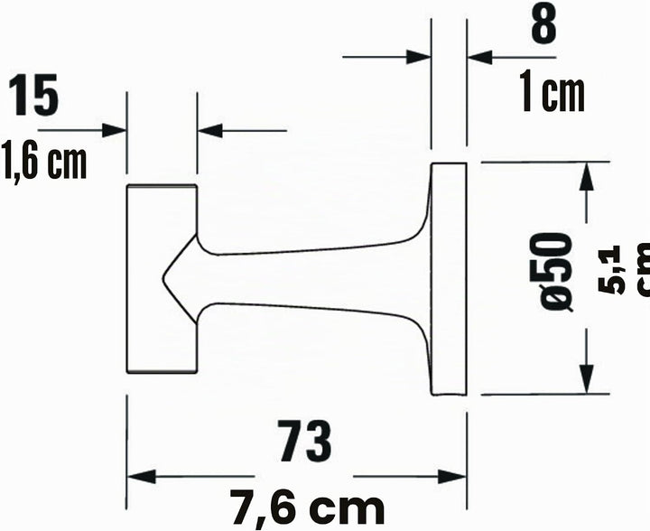 Duravit Starck T Handtuchhaken, Messing, Chrom, one size für 1 Handtuch Chrom, für 1 Handtuch Chrom