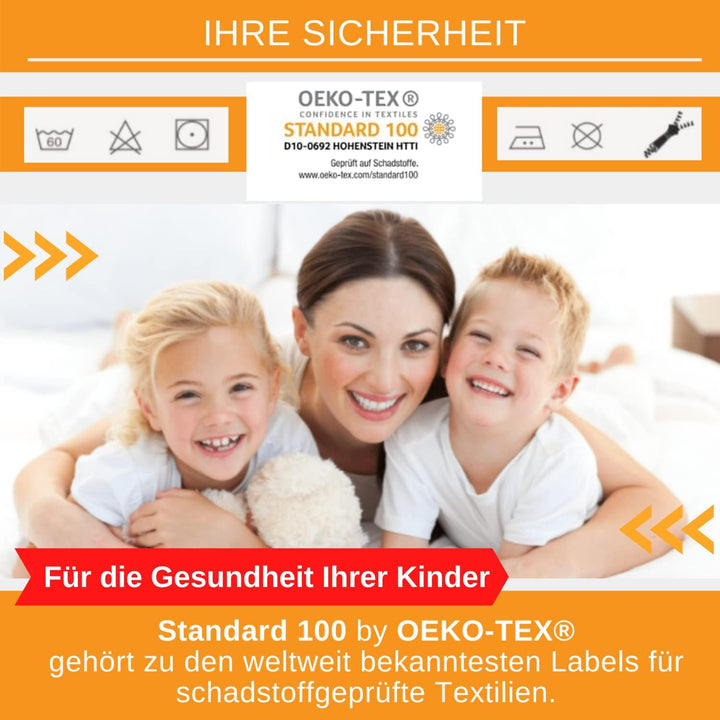 Aminata kids Bettwäsche 135 x 200 Einhorn-Motiv Mädchen Baumwolle, Reissverschluss, Kinder-Wende-Bet