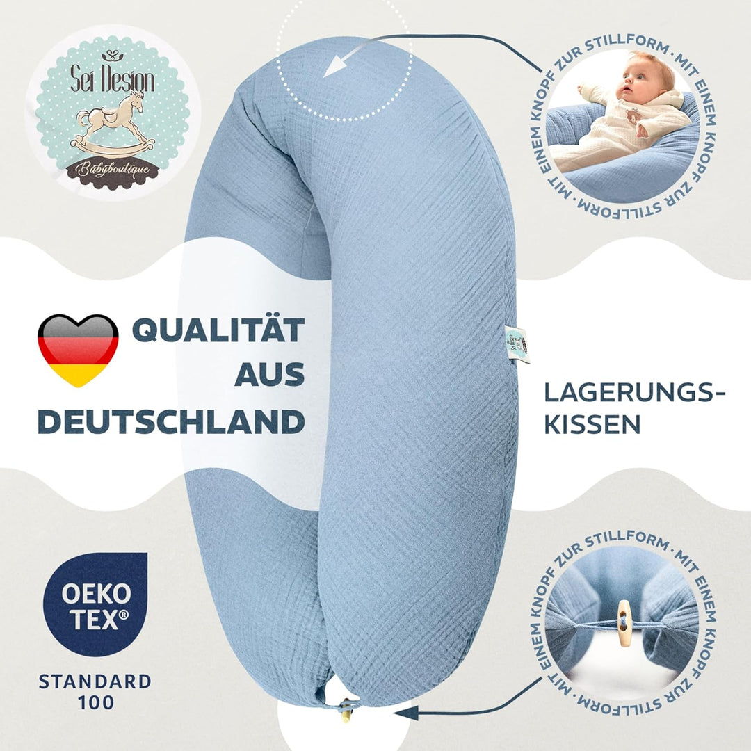 sei Design Stillkissen Mikroperlen XXL Lagerungskissen Schwangerschaftskissen Seitenschläferkissen 1