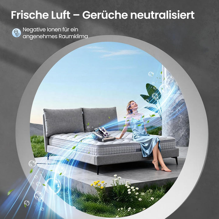 Jimmy BX8 Milbensauger für Matratzen mit UV-Licht & 65℃ Heissluft | Staubsensor, Negativ-Ionen-Funkt